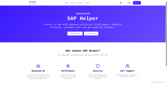 Security scan screenshot of https://iconela.ai/