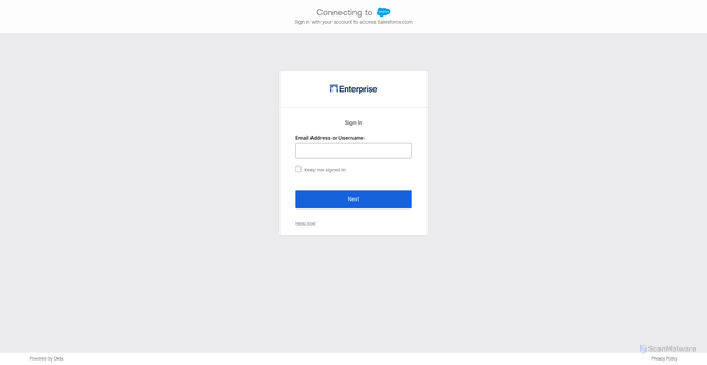 Security scan screenshot of https://enterprise.lightning.force.com