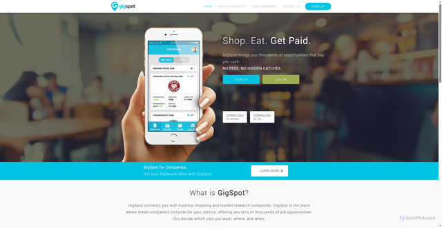 Security scan screenshot of https://gigspot.com