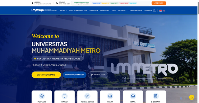 Security scan screenshot of https://ummetro.ac.id