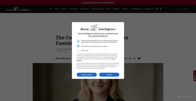 Security scan screenshot of https://www.ruralintelligence.com/dakota-fanning/