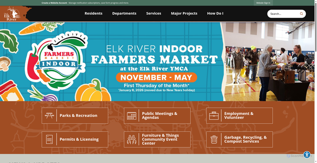 Security scan screenshot of https://elkrivermn.gov/