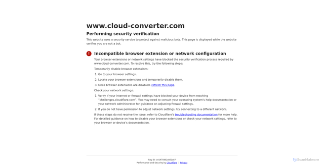 Security scan screenshot of https://cloud-converter.com