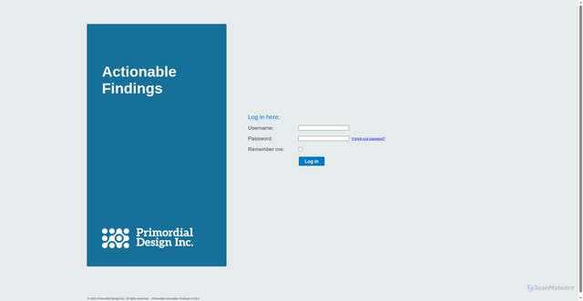 Security scan screenshot of https://afweb.staging.primordialdesign.com