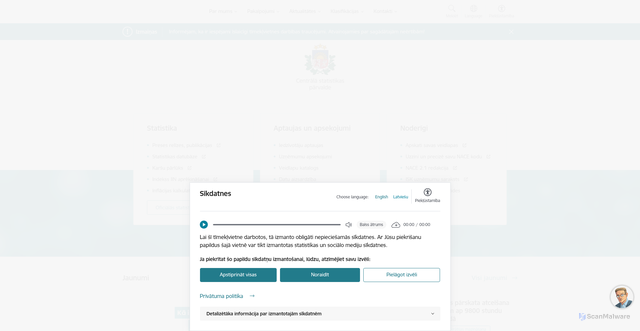 Security scan screenshot of https://www.csp.gov.lv/lv