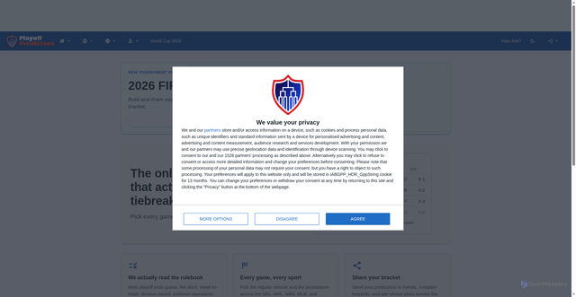 Security scan screenshot of https://v2.playoffpredictors.com