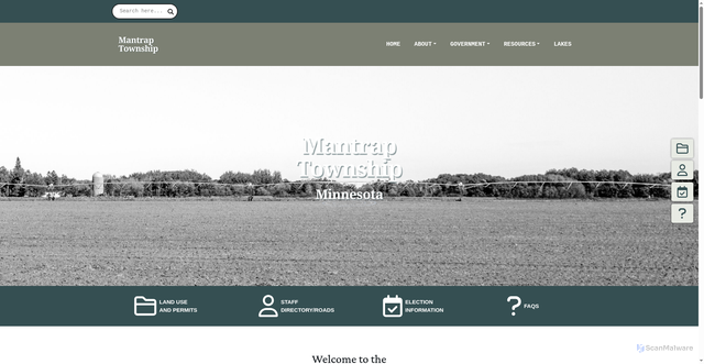 Security scan screenshot of https://mantraptownshipmn.gov/