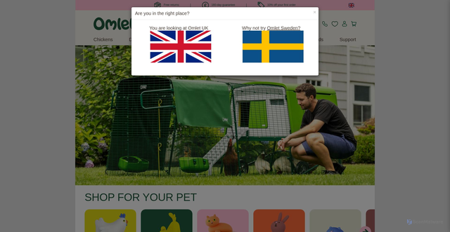 Security scan screenshot of https://omlet.co.uk