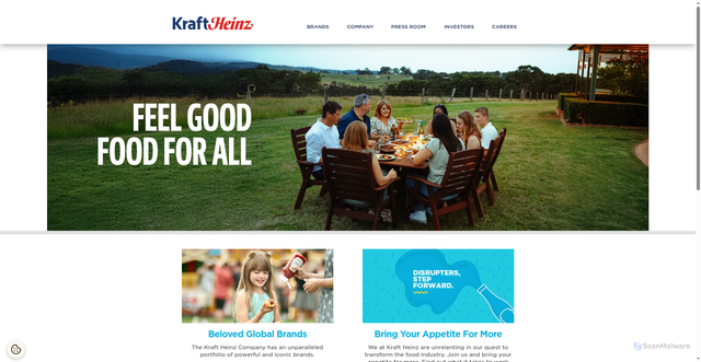 Security scan screenshot of https://www.kraftheinzcompany.com
