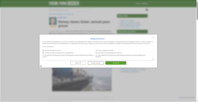 Security scan screenshot of https://www.themeparkinsider.com/flume/202510/11113/