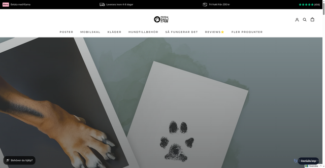 Security scan screenshot of https://posterandpaw.se