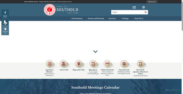 Security scan screenshot of https://southoldtownny.gov/