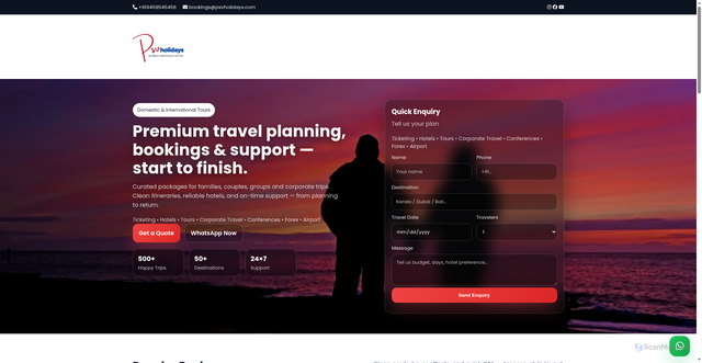 Security scan screenshot of http://psvholidays.com/index.html