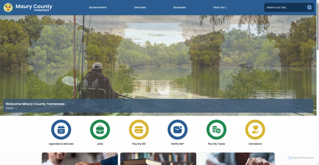 Security scan screenshot of https://maurycounty-tn.gov/