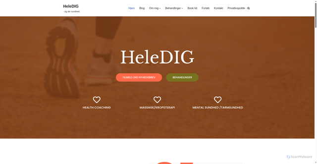 Security scan screenshot of https://heledig.nu