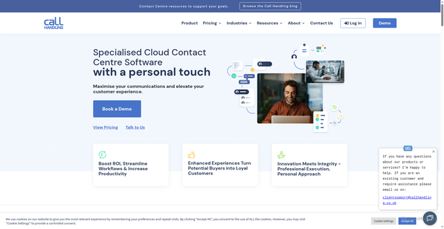Security scan screenshot of https://callhandling.co.uk