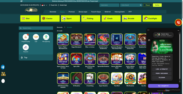 Security scan screenshot of https://marjan898atas.com/games/arcade