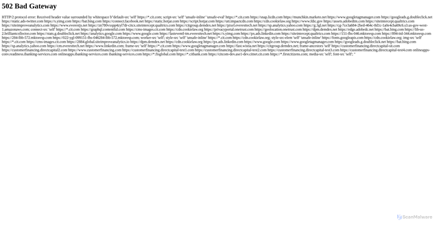 Security scan screenshot of https://www.cit.com/