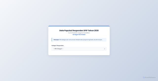 Security scan screenshot of https://spip2026sdn55sridadi-lggyb36n6p.edgeone.app/