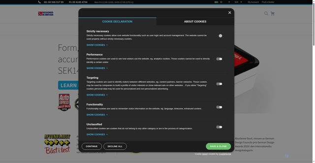 Security scan screenshot of https://alcosense.se
