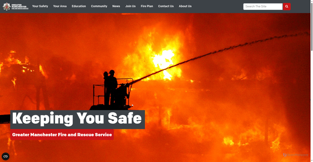 Security scan screenshot of http://www.manchesterfire.gov.uk