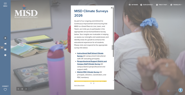 Security scan screenshot of https://www.mansfieldisd.org