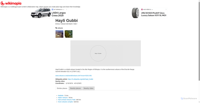 Security scan screenshot of http://wikimapia.org/14493197/Hayli-Gubbi
