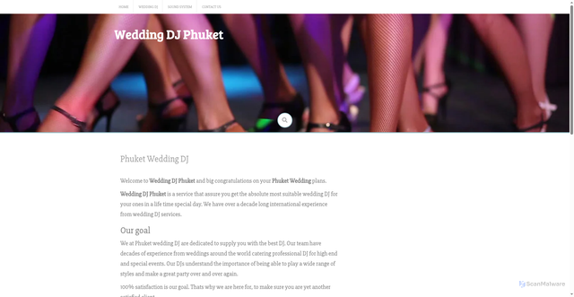 Security scan screenshot of http://www.weddingdjphuket.com/