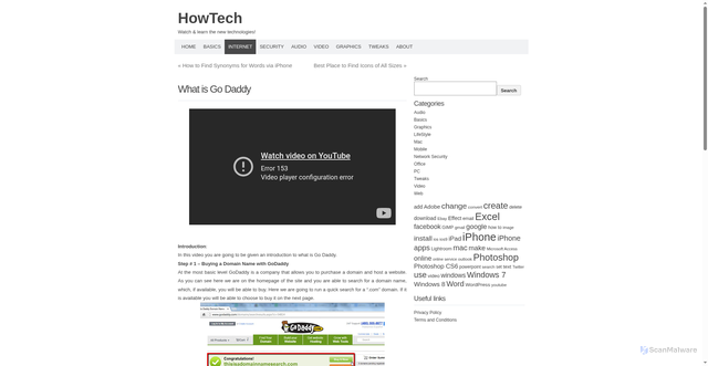 Security scan screenshot of https://howtech.tv/what-is-go-daddy/