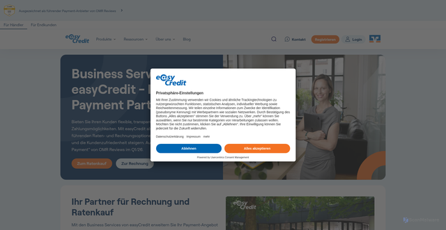 Security scan screenshot of https://ratenkauf.easycredit.de