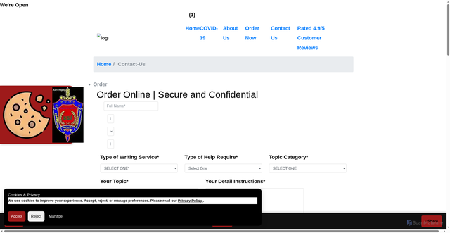 Security scan screenshot of https://ssitop-s-si-com.pages.dev/order