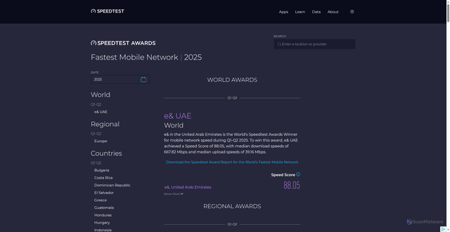 Security scan screenshot of https://hxedh9ptfmc.pages.dev/awards/mobile/?