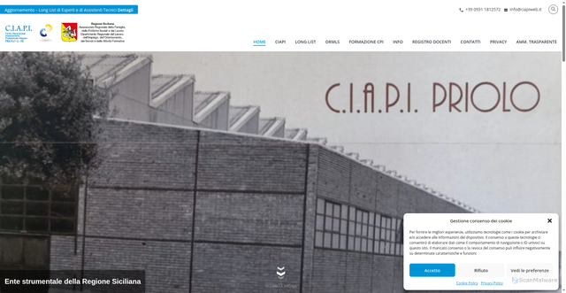 Security scan screenshot of https://www.ciapiweb.it/