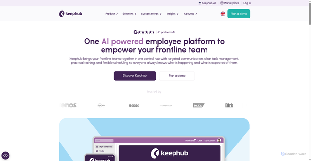 Security scan screenshot of https://keephub.io