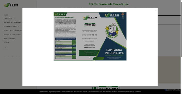 Security scan screenshot of https://www.escotuscia.com/