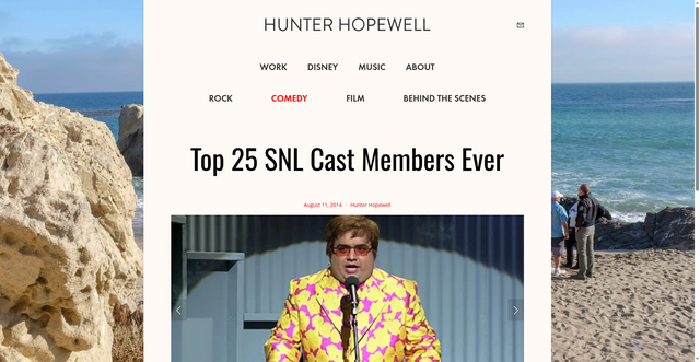 Security scan screenshot of http://hunterhopewell.com/comedyblog/2014/8/10/top-25-snl-cast-members-of-all-time