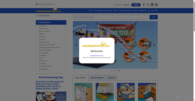 Security scan screenshot of https://copiesamerica.com/