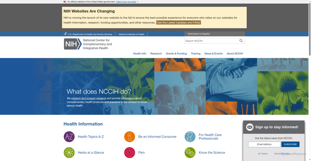 Security scan screenshot of https://nccih.nih.gov