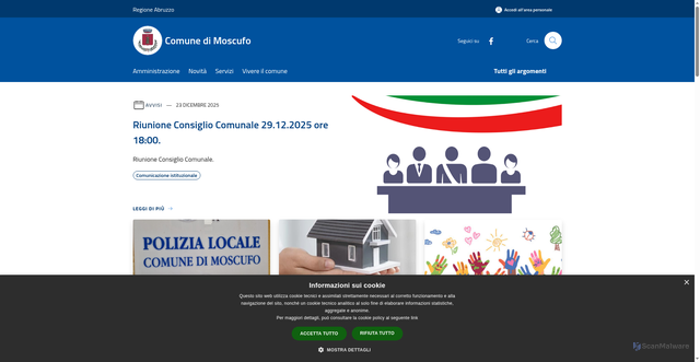 Security scan screenshot of https://www.comunedimoscufo.it/it