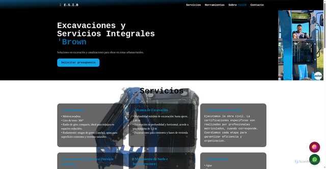 Security scan screenshot of https://serviciosbrown.com/