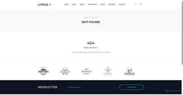 Security scan screenshot of https://litmus-jekyll.pages.dev/404