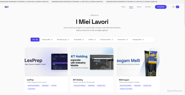 Security scan screenshot of https://sajjadmazaherizaveh.it/work.html