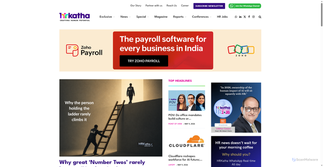 Security scan screenshot of https://www.hrkatha.com