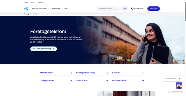 Security scan screenshot of https://www.telenor.se/foretag/telefoni/?uId=&utm_campaign=SME+F%C3%B6rsta+fakturan+2510&utm_medium=email&utm_channel=Email&utm_source=newsletter