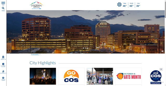 Security scan screenshot of https://coloradosprings.gov/