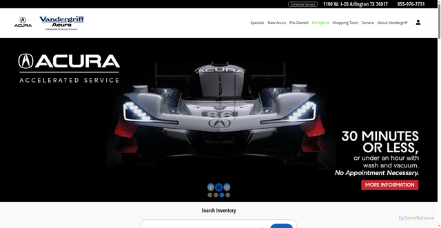 Security scan screenshot of https://www.vandergriffacura.com/?srsltid=AfmBOoq61p3pffHJOWFi6LUeWPQOM51p8TJNFylsAXIY1_ZM0Ho7-_dr