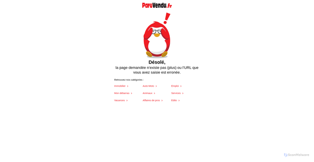 Security scan screenshot of https://media.paruvendu.fr