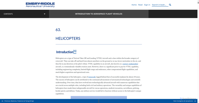 Security scan screenshot of https://eaglepubs.erau.edu/introductiontoaerospaceflightvehicles/chapter/helicopters/