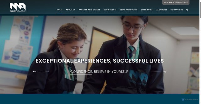 Security scan screenshot of https://www.maltbyacademy.com/
