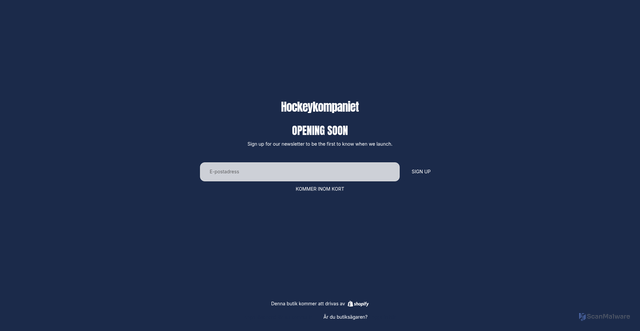 Security scan screenshot of https://hockeykompaniet.se